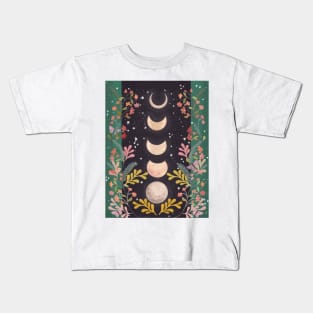 Floral Moon Kids T-Shirt